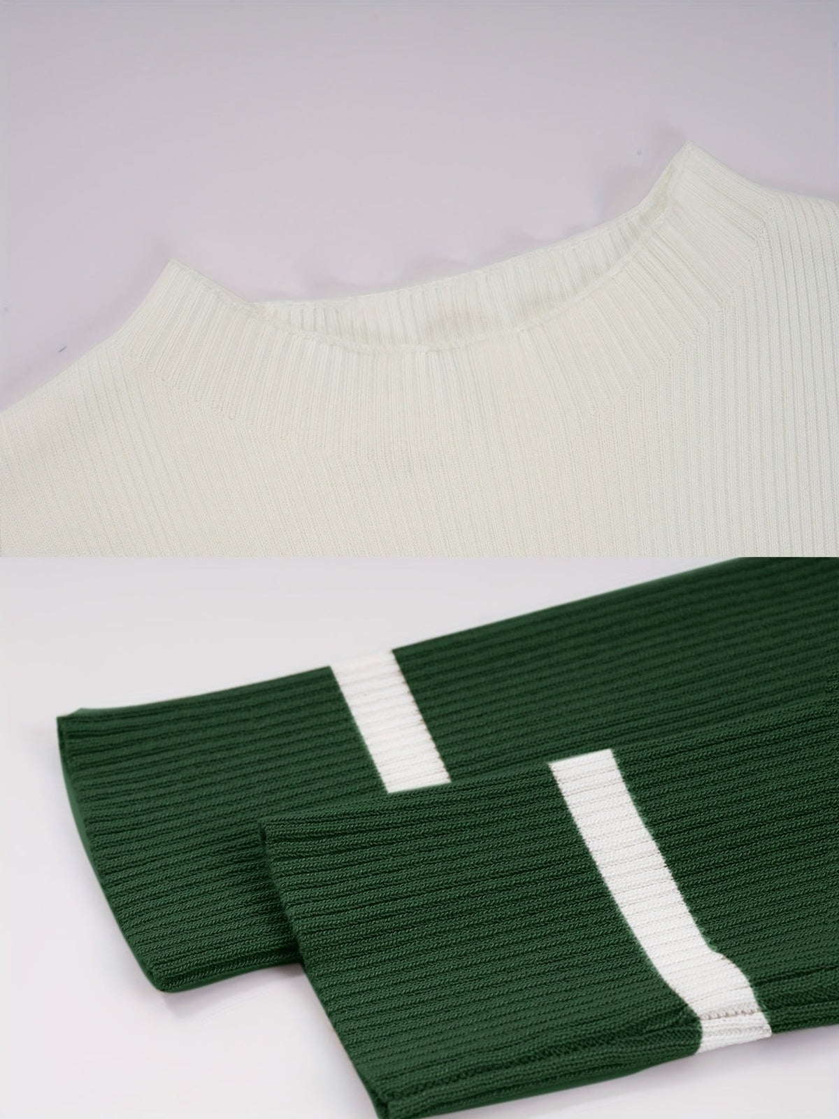 Green striped ribbed knit dress - Lana Fiorelli
