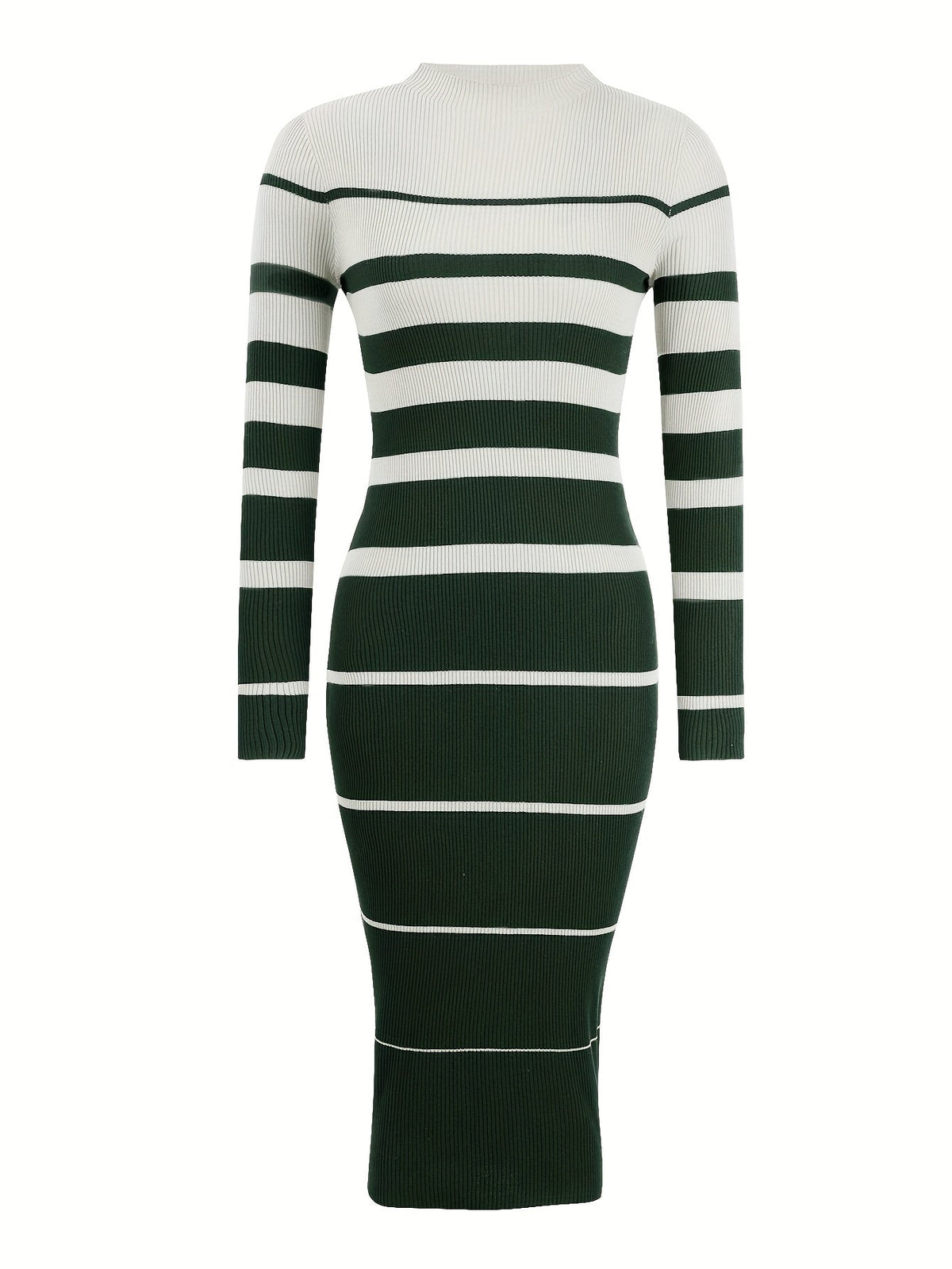 Green striped ribbed knit dress - Lana Fiorelli