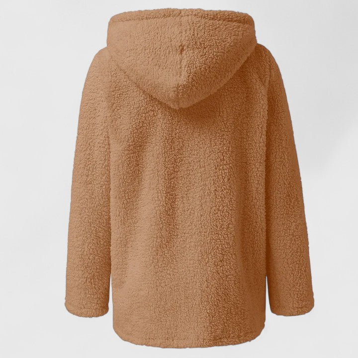 Dark Grey teddy fleece jacket - Lana Fiorelli