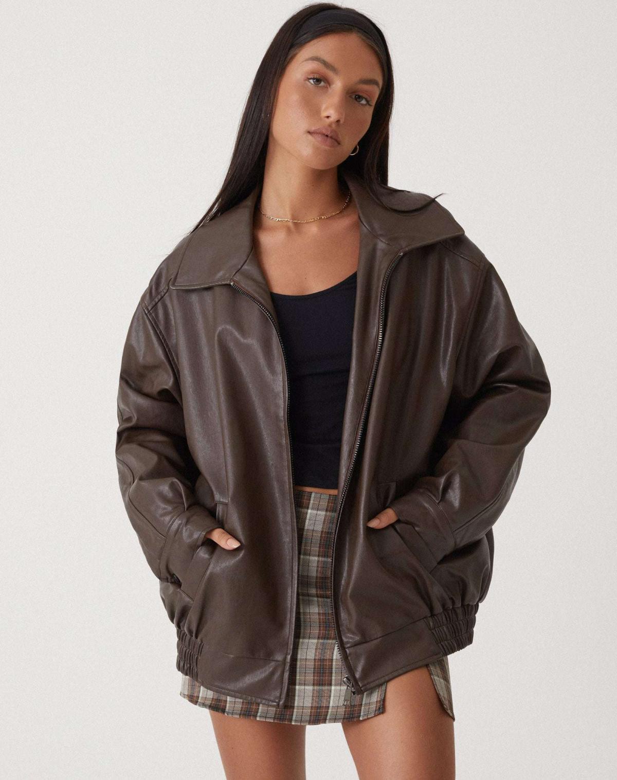 Brown bomber jacket - Lana Fiorelli