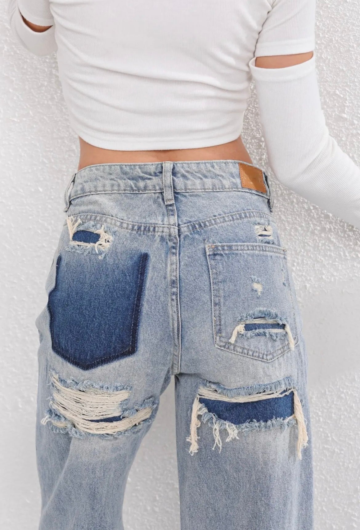 Black ripped straight jeans - Lana Fiorelli